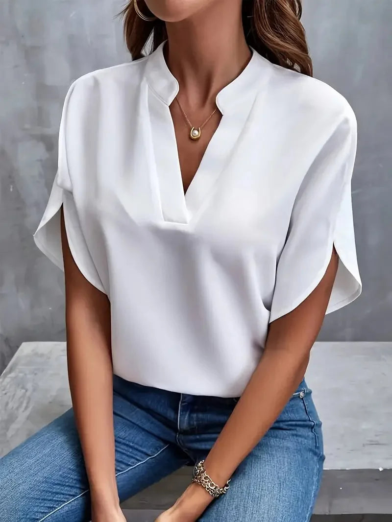 Maelle - Women's Relaxed V Neck Blouse
