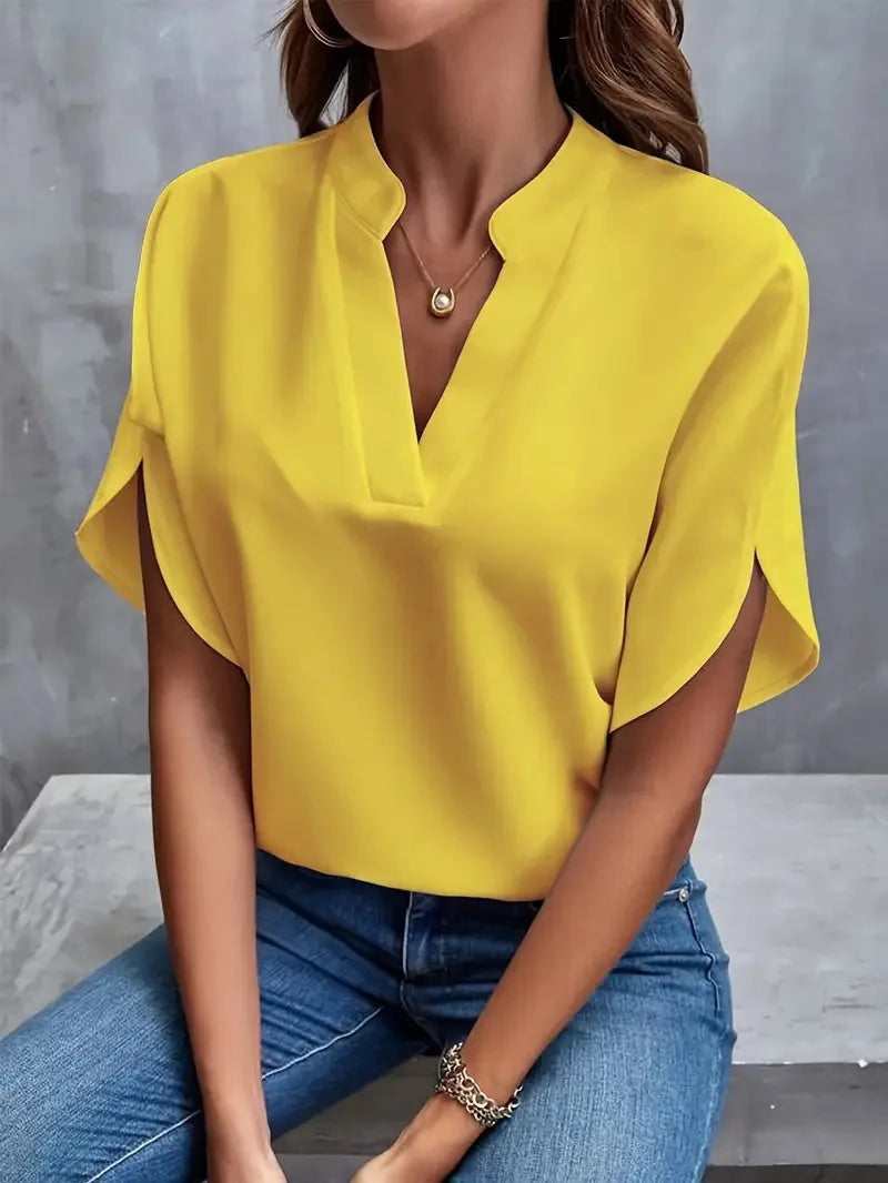 Maelle - Women's Relaxed V Neck Blouse