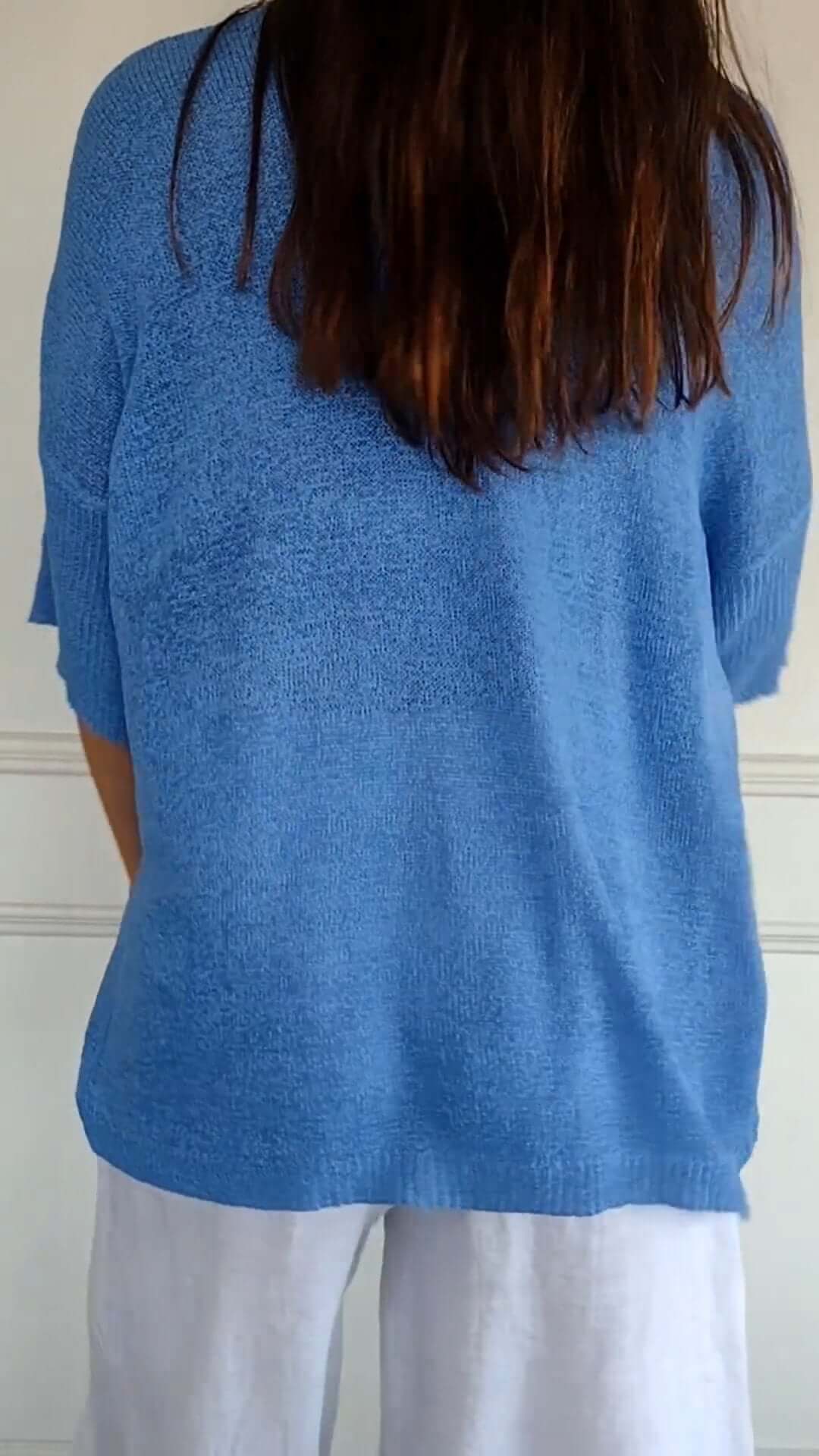 Maeve - Women's Casual V-Neck Knitted Tunic Jumper