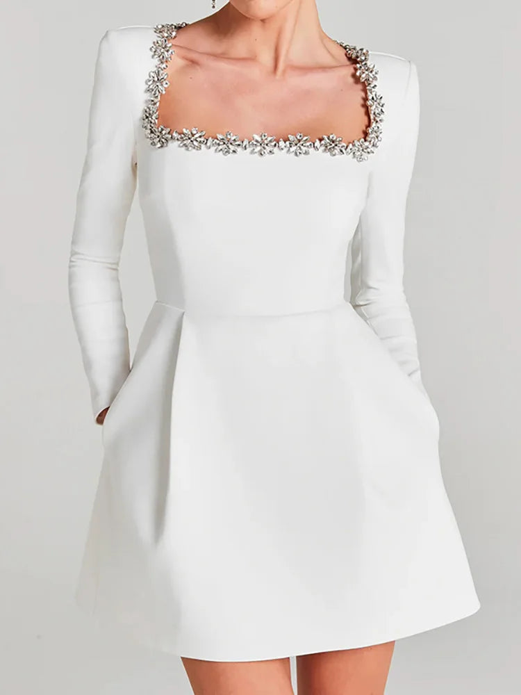 Maeve - Women's Elegant Long Sleeve Graduation Dress