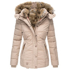 Maren - Women's Waterproof Winter Coat with Faux Fur Hood