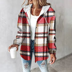 Marlowe - Women's Casual Plaid Hooded Shirt