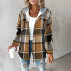 Marlowe - Women's Casual Plaid Hooded Shirt