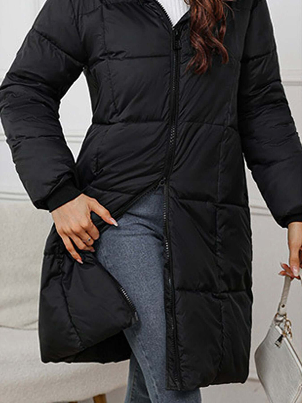 Moira - Women's Classic Puffer Winter Coat with Hood