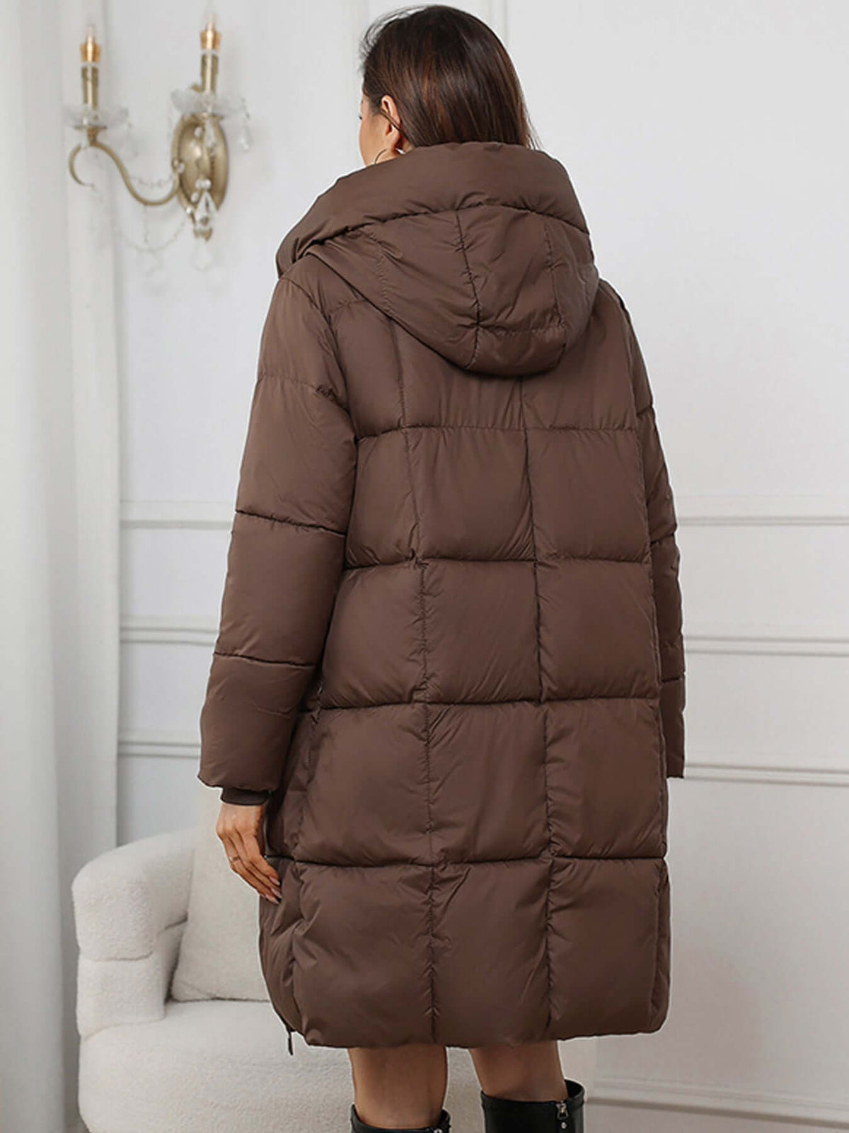 Moira - Women's Classic Puffer Winter Coat with Hood