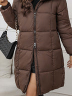 Moira - Women's Classic Puffer Winter Coat with Hood