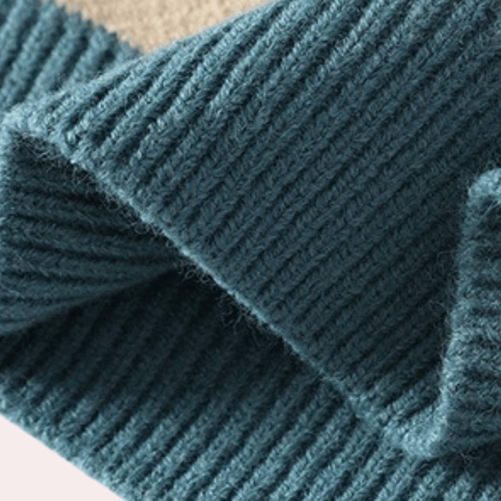 Nolan - Men's Geometric Patterned Knitted Jumper