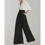 Nyla - Women's Elegant V-Neck Jumpsuit