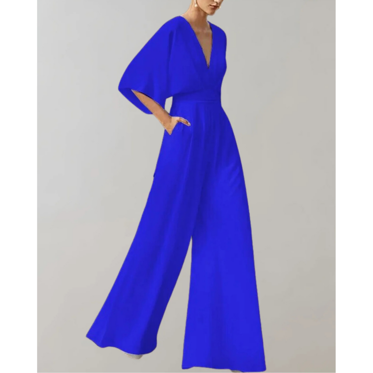 Nyla - Women's Elegant V-Neck Jumpsuit