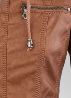 Odette - Women's Versatile Leather Jacket with Hood