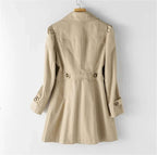 Oriana - Women's Classic Trench Coat with Belted Waist