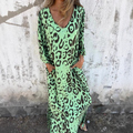 Oriana - Women's Leopard Print Maxi Dress