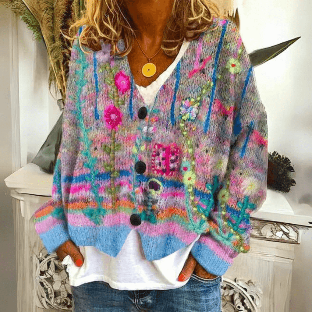 Orla - Women's Colourful Knit Cardigan