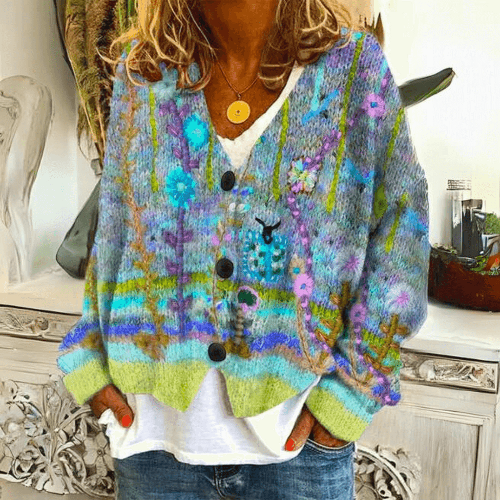 Orla - Women's Colourful Knit Cardigan
