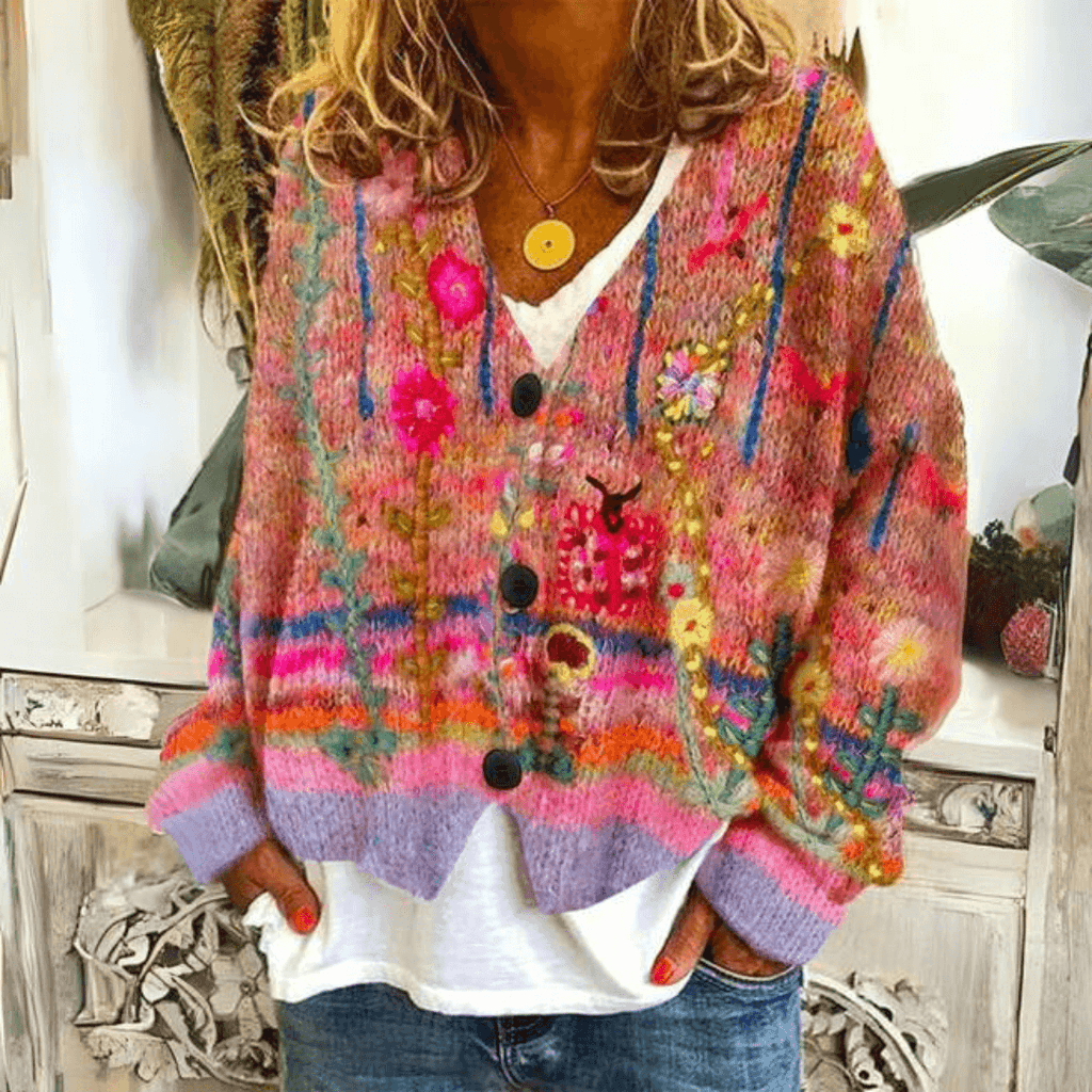 Orla - Women's Colourful Knit Cardigan