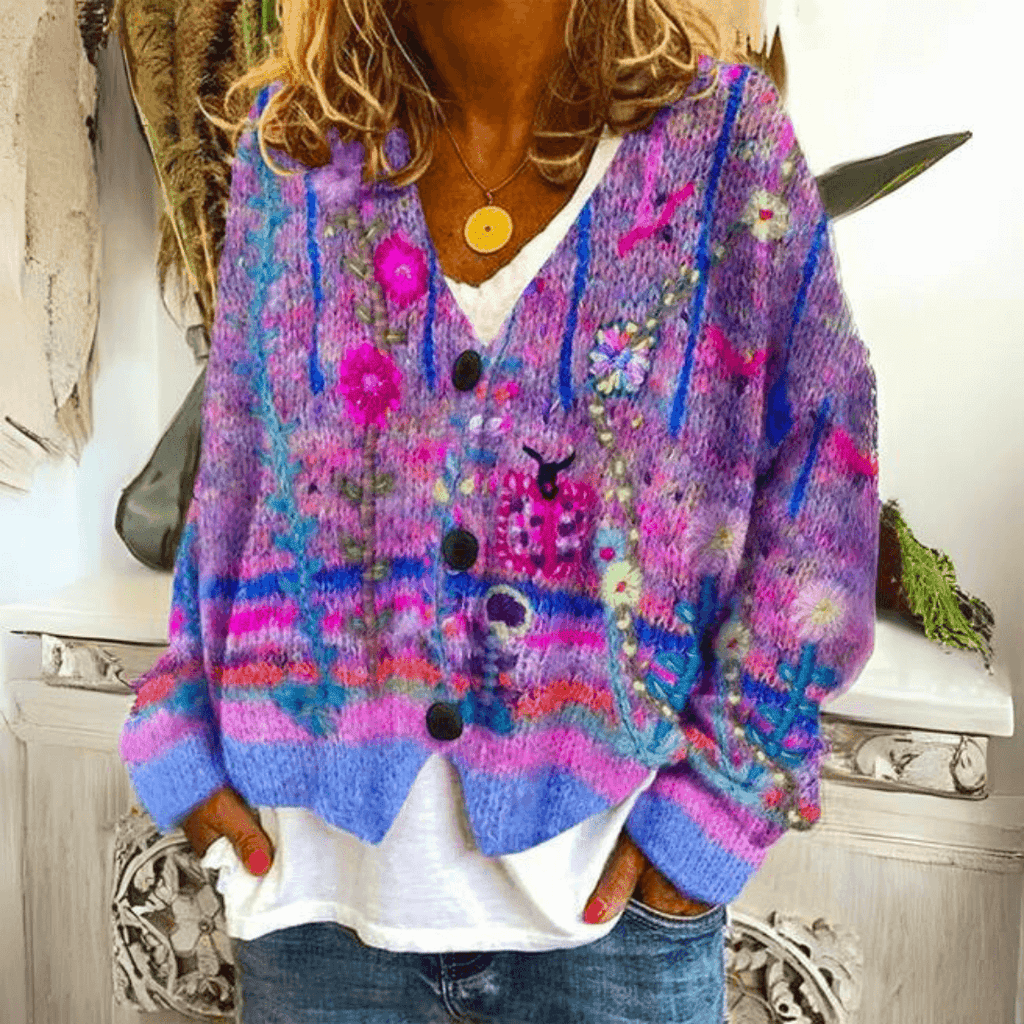 Orla - Women's Colourful Knit Cardigan