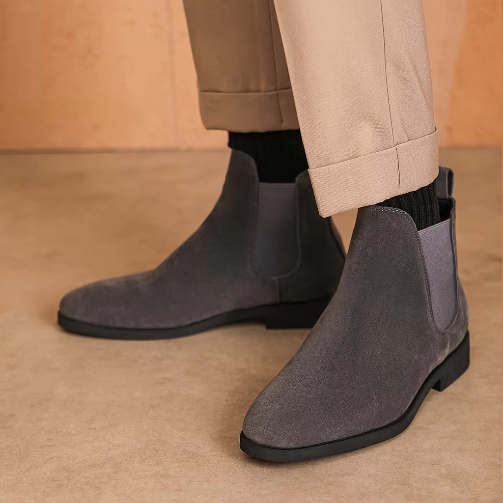 Rowan - Men's Faux Leather Chelsea Boots