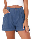 Rowan - Women's Casual High Waist Corduroy Shorts