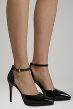Rowena - Women's Elegant Red Faux Leather Heels
