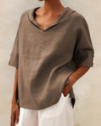 Sable - Women's Casual Linen Blouse