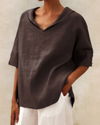 Sable - Women's Casual Linen Blouse