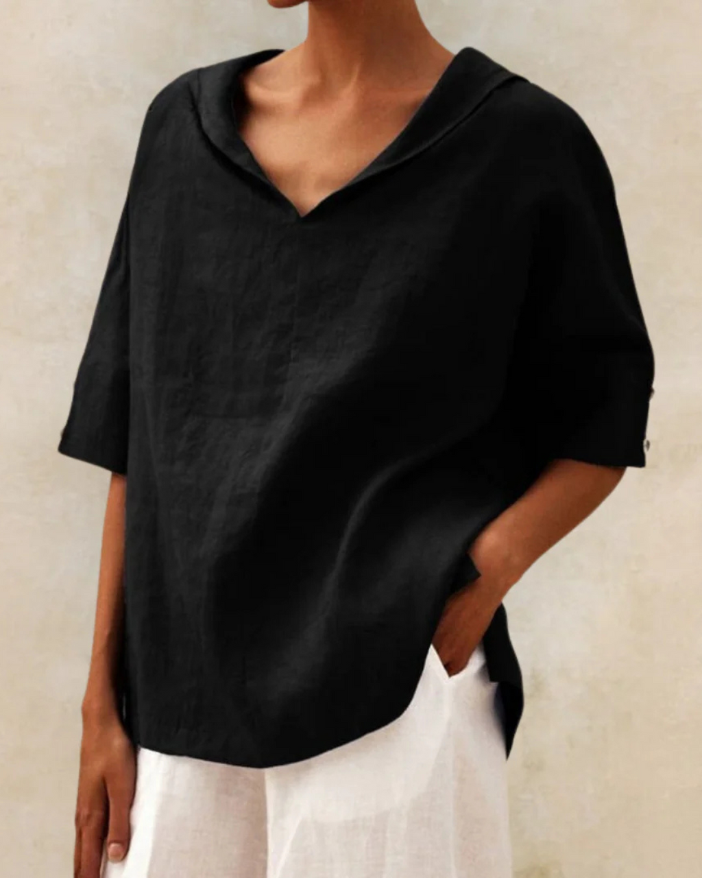 Sable - Women's Casual Linen Blouse