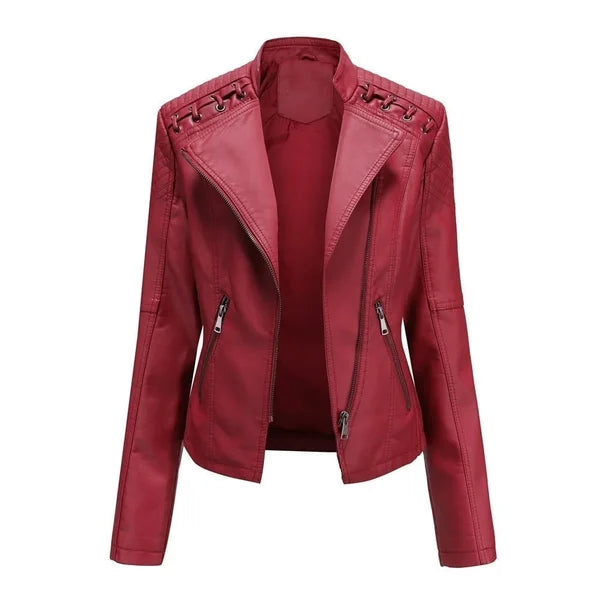 Saffron - Women's Stylish Faux Leather Jacket