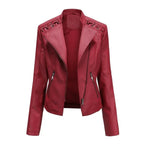 Saffron - Women's Stylish Faux Leather Jacket