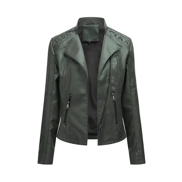 Saffron - Women's Stylish Faux Leather Jacket