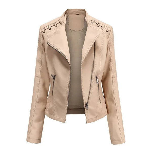 Saffron - Women's Stylish Faux Leather Jacket