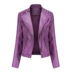 Saffron - Women's Stylish Faux Leather Jacket
