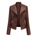Saffron - Women's Stylish Faux Leather Jacket