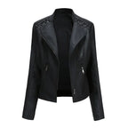 Saffron - Women's Stylish Faux Leather Jacket