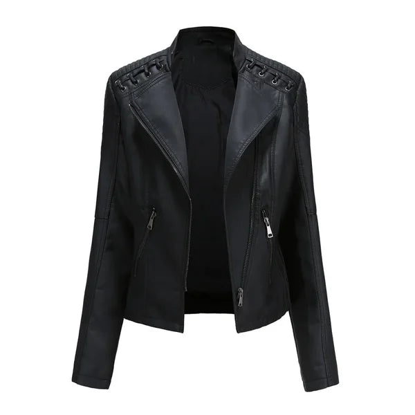 Saffron - Women's Stylish Faux Leather Jacket