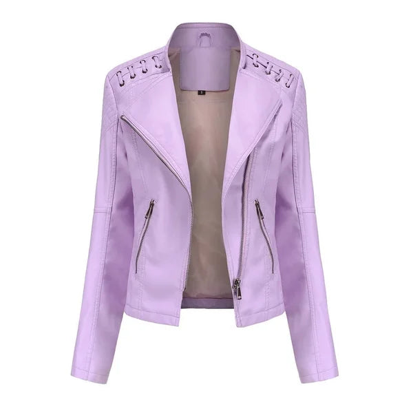 Saffron - Women's Stylish Faux Leather Jacket