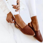 Saffron - Women's Stylish Woven Slingback Loafers