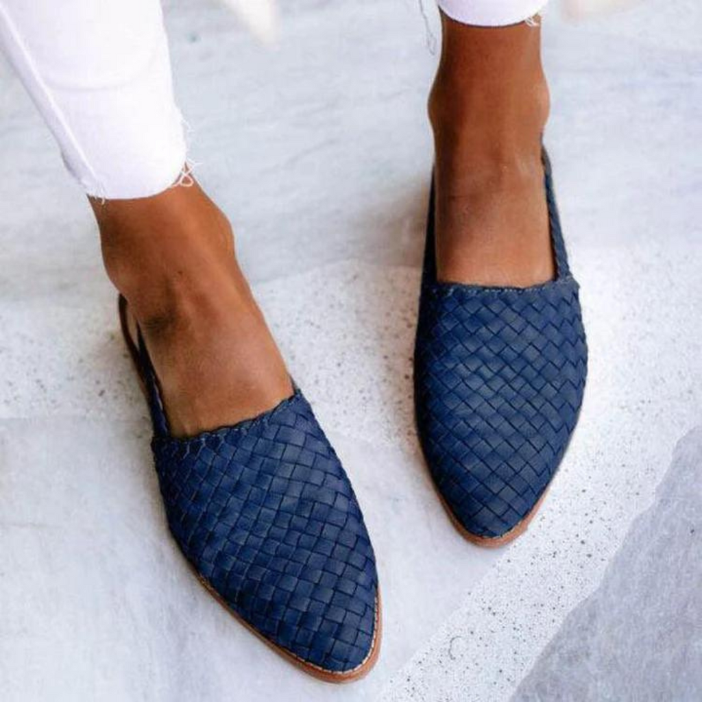 Saffron - Women's Stylish Woven Slingback Loafers
