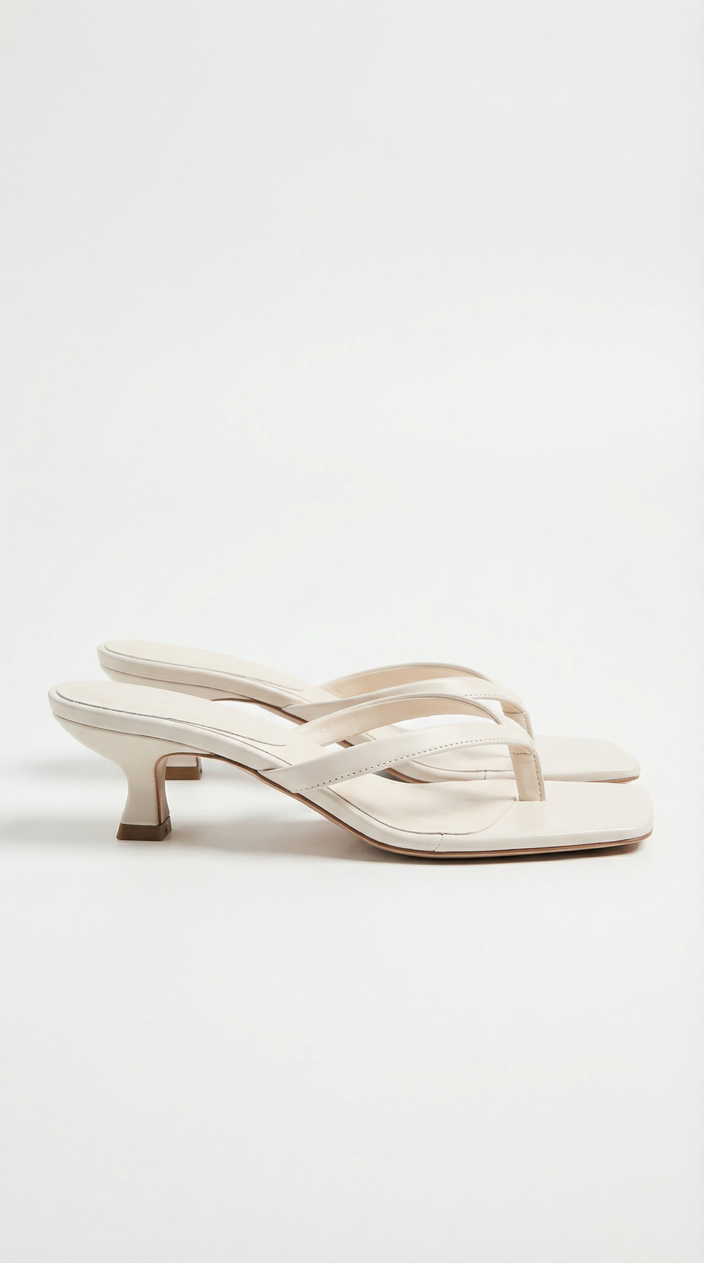 Saskia - Women's Kitten Heel Sandals with Square Toe
