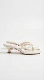 Saskia - Women's Kitten Heel Sandals with Square Toe