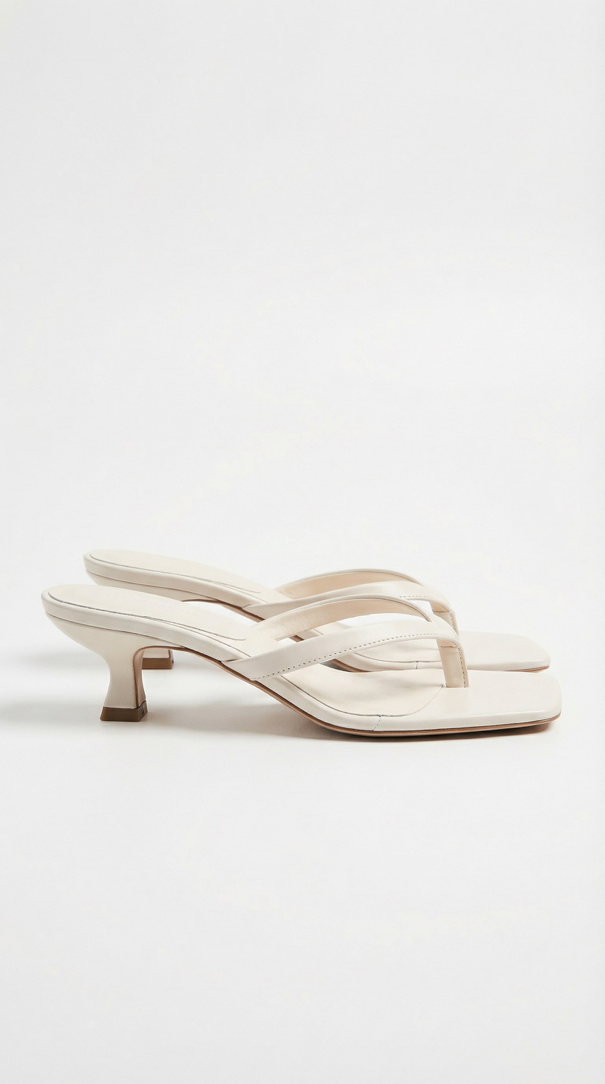 Saskia - Women's Kitten Heel Sandals with Square Toe