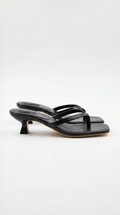Saskia - Women's Kitten Heel Sandals with Square Toe