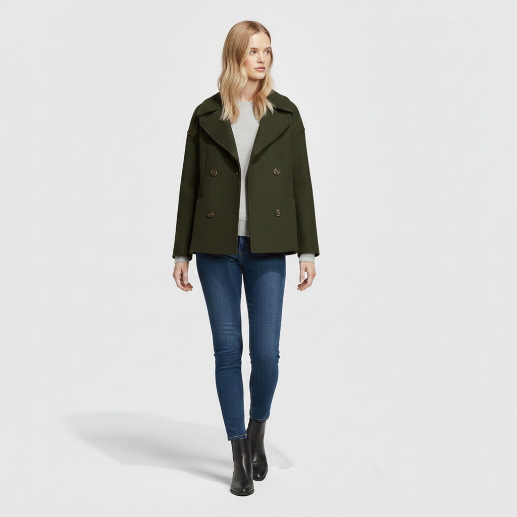 Selene - Women's Classic Double-Breasted Coat