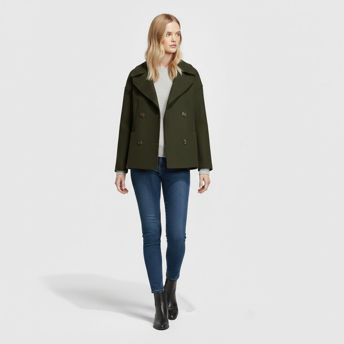Selene - Women's Classic Double-Breasted Coat