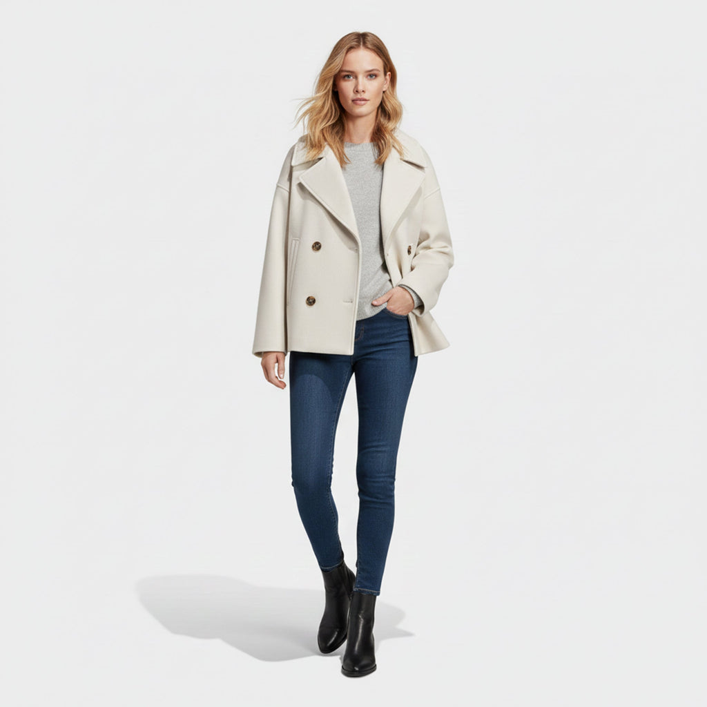 Selene - Women's Classic Double-Breasted Coat