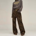 Seraphina - Women's Leopard Print Wide-Leg Jeans