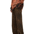 Seraphina - Women's Leopard Print Wide-Leg Jeans