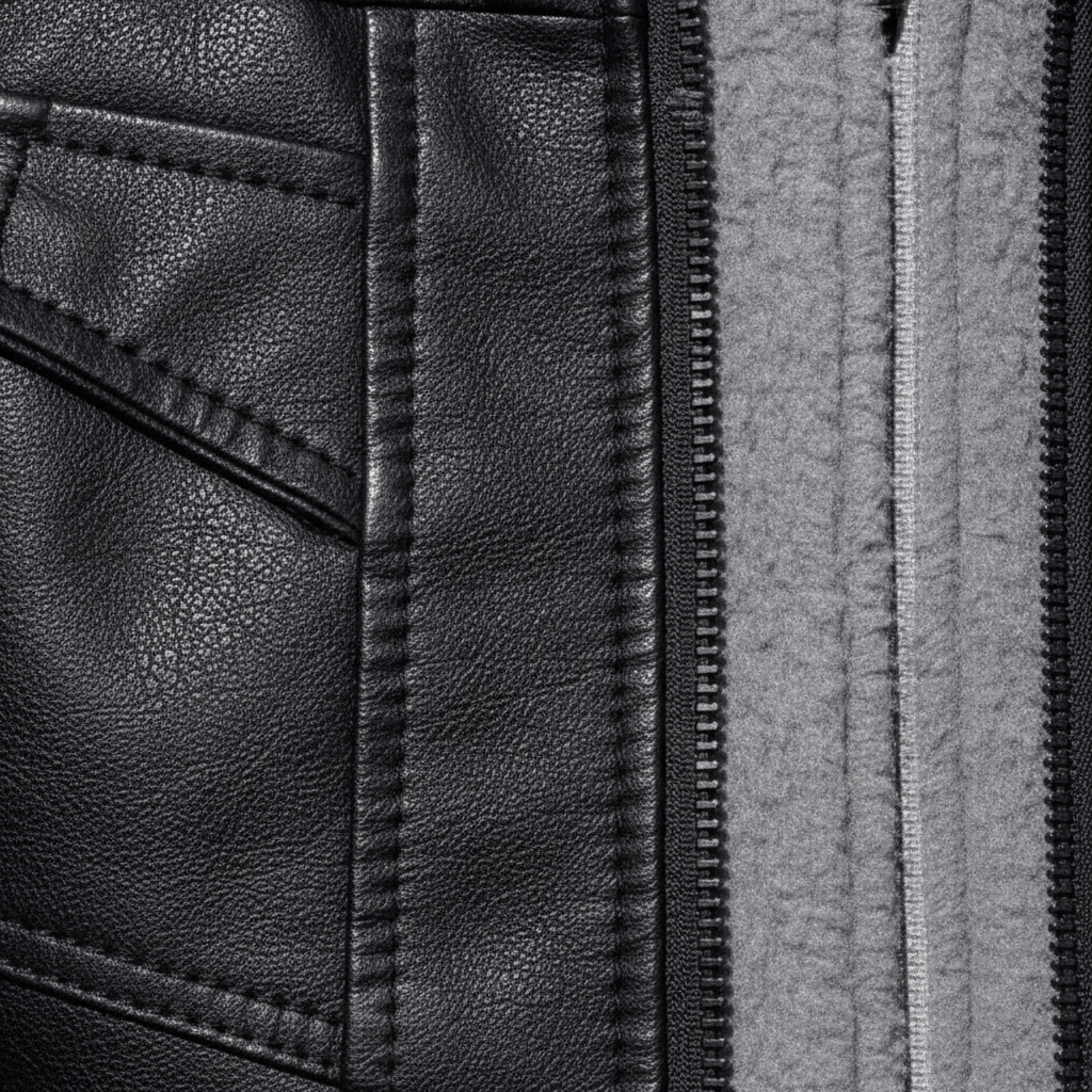 Sienna - Men's Faux Leather Jacket with Hoodie