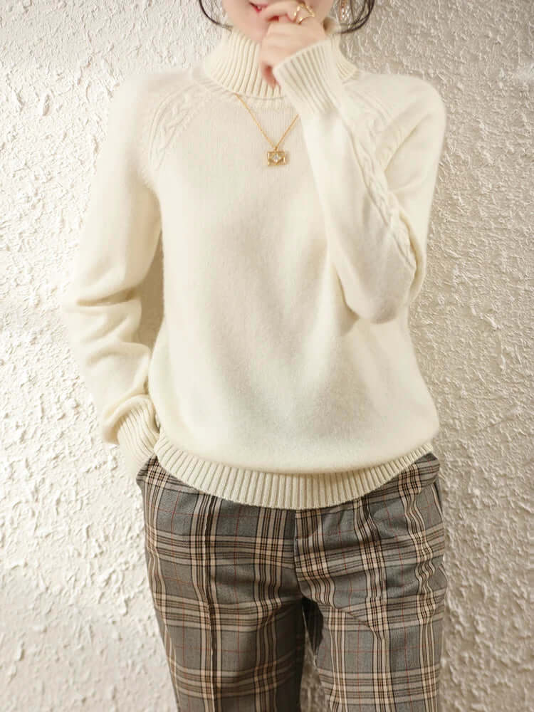 Sienna - Women's Cosy Knitted Polo Neck Jumper