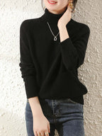 Sienna - Women's Cosy Knitted Polo Neck Jumper