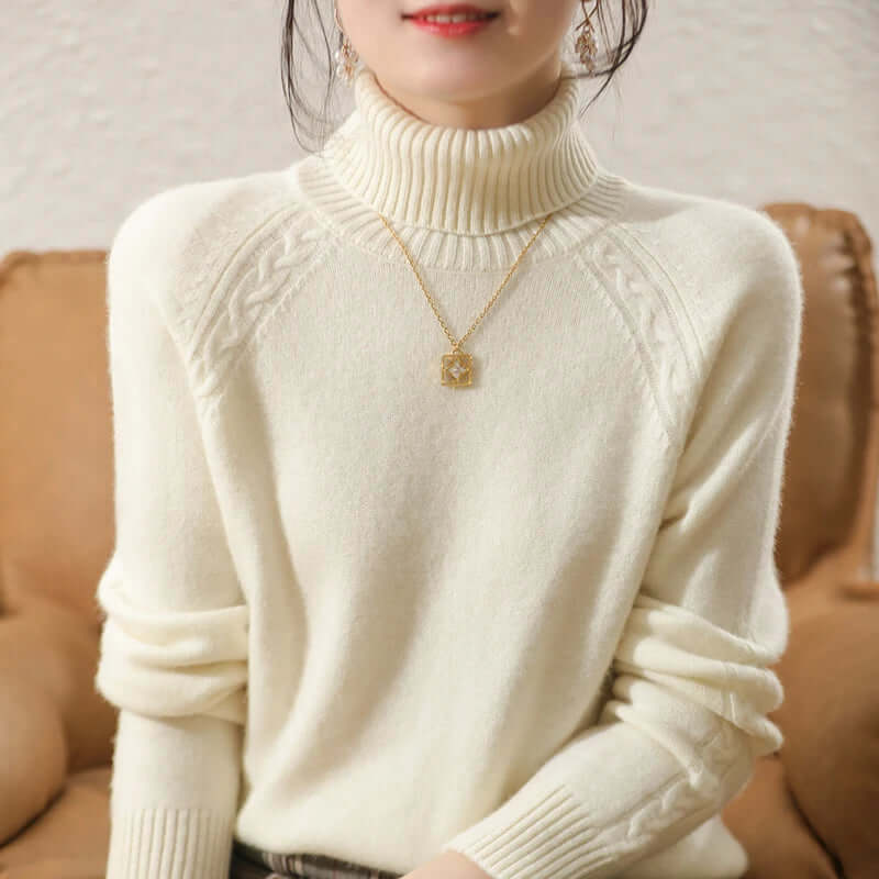 Sienna - Women's Cosy Knitted Polo Neck Jumper